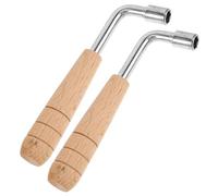 PRETYZOOM accordage pour Harpe et Lyre 2pcs en Bois et Acier Inoxydable avec Poignée en L, Outil Précis pour Réglage Facile des Instruments à Cordes