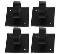 PRETYZOOM Clips de Microphone pour Logo en Plastique Noirs Lot de 4 Support Pratique et Extensible Grand Espace pour Usage Professionnel et Enregistrement
