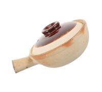 PRETYZOOM Cocotte En Céramique De 500 Ml Avec Poignée Unique Pour Soupe Poulet Braisé Riz
