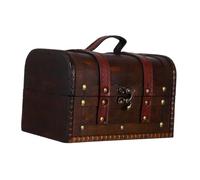 PRETYZOOM Coffre De Rangement Bois Vintage avec Serrure Coffre Au Trésor De Pirate Boîte Décorative pour Bijoux Et Souvenirs