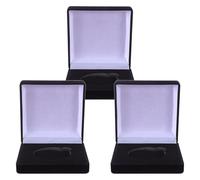 PRETYZOOM Coffret de Présentation pour Pièce de Défi 45 Mm Lot de 3, Boîte de Rangement Antichoc Intérieur Rembourré, Étui Empilable et Portable pour Collectionneurs de Médailles et Pièces