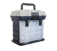 PRETYZOOM Coffret de Rangement pour Outils D'assemblage Quatre Couches, Grosse Capacité et Protection Renforcée, Boîte à Outils en Mélange PP et Abs Poignée Pratique
