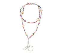 PRETYZOOM Collier Porte-clés Long Coloré Perles Style Chaîne Suspendue Légère et Pratique Accessoire Élégant pour Femmes