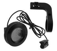 PRETYZOOM Compteur de Vitesse Vélo, Odomètre Filaire Rond, Plastique Noir, Facile à Utiliser, Installation Simple, Compatible Vélos et VTT, Cyclisme Extérieur et Compétition