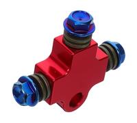 PRETYZOOM Connecteur de Tuyau de Frein Hydraulique Voies pour et Électrique Adaptateur Double Disque avec Vis Brûlées Support Raccord Anti-vibrations pour Conversion Frein