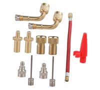 PRETYZOOM Connecteur pour Gonfleur de Pneus 12 Pièces Adaptateur d'Entrée d'Air pour Voiture Moto et Vélo Accessoires de Gonflage Compacts et Légers Compatible Valves Standards