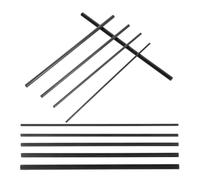 PRETYZOOM Connecteurs de Canne à Pêche en Fibre de Carbone Solide 10 Pcs Kit Réparation Embouts Tiges pour Restauration et Modification Bâtons de Pêche Accessoires Solide