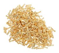 PRETYZOOM Connecteurs Électriques à Sertir à Froid 2,8 Mm Dorés 1000 Pièces, Bornes à Fourche pour Fils, Cosses à Sertir Rapides pour Applications Électroniques, Automobiles et Domestiques