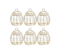 PRETYZOOM Contenants Dragées Mariage Forme Cage à Oiseaux Lot de 12 en Métal Doré Boîtes à Bonbons Creuses en Tôle pour Occasions Festives et Décoratives