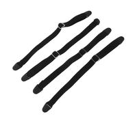 PRETYZOOM Cordon Lunettes Garçon et Filles Réglable et Antidérapant en Tissu Noir, Lot de 4 Pièces, Adapté Sport Voyages