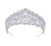 PRETYZOOM Couronne de Mariée en Cristal Coiffure de Mariage Élégante Décoration de Diadème Scintillant Accessoire pour Robe de Mariée Tenue Nuptiale Bijou de Tête pour Cérémonie