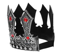 PRETYZOOM Couronne du roi de diamant couronne d'anniversaire garçon couronne de princesse Costume de prince Déguisement royal couronne de roi royal couronne médiévale pour hommes RP Silver