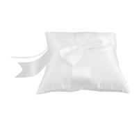 PRETYZOOM Coussin Alliances Mariage Élégant Oreiller Porte-Bague Style Occidental avec Nœud Stable et Polyvalent pour Cérémonies Plage Jardin et Réceptions Intérieures
