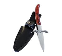 PRETYZOOM Couteau Huitre Coupe-coquillages Inox Manche Bois Coloré Protégé Antidérapant Pour Fruits De Mer La Cuisine Ustensile Essentiel