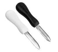 PRETYZOOM Couteaux à Huîtres Manche Antidérapant 2pcs en Acier Inoxydable Ouvre-huîtres Épais Outils Pratiques pour Ouvrir Coquillages pour Barbecue et Dîner