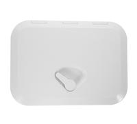 PRETYZOOM Couvercle de Trappe de Bateau Blanc 270X375 MM Panneau de Pont Marin avec Joint Étanche en Caoutchouc Trappe D’Inspection Résistante et Articulée à 180° Accessoire pour Pont de