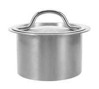 PRETYZOOM Couvercle Encastré Rond pour Poubelle Cuisine, Acier Inoxydable 200 Mm, Goulotte à Déchets Intégrée Poignée, Ouverture 165-190 Mm, pour Plan de Travail Encastré, Solution Gain