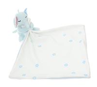 PRETYZOOM Couverture De Sécurité Pour Bébé Peluche Douce Légère Motif Éléphant Bleu, Serviette Animalière Rassurante Pour -né, Jouet Câlin Apaisant Adapté à La Crèche, Lot