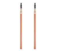 PRETYZOOM Crayon à Sourcils Double Embout 2 Pièces 02 Brun Café 05 Gris Café Imperméable Longue Tenue avec Brosse Intégrée pour Maquillage Naturel et Précis