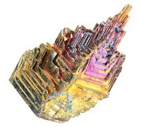 PRETYZOOM Cristal Brut de Bismuth Spécimen Minéral Naturel pour Bureau et Café Ornement Géométrique pour Décoration Intérieure Minéral Multifonction pour Restaurant Accessoire pour Espace