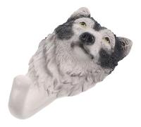 PRETYZOOM Crochet Mural de Loup, Patère Décorative en Métal Robuste, Support Mural Rustique pour Manteaux et Chapeaux, Cintre Simple Loup pour Entrée et Chambre, Décoration Murale Maison, 1