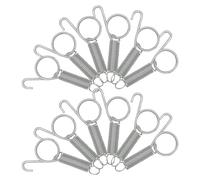 PRETYZOOM Crochets à Ressort Doigts et Crochets de Porte de Cage à Lapin en Acier Inoxydable, Design Ouverture Rapide, Lot de 12 Pièces pour Portes de Cages à Animaux