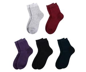 PRETYZOOM de Chaussettes comme Présent Protecteur Pieds Lot de 5 Paires en Coton et Silicone Réutilisables et Anti-fissures Couleur Aléatoire pour Femmes et Filles