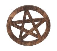 PRETYZOOM Décoration Dautel Pentacle En Bois De Style Rétro Pour Rituels De Maison Et Ornements Dautel De Sorcières Fournitures De Sacrifice