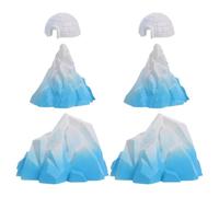 PRETYZOOM Décoration Mini Iceberg en Mousse PVC 6 Pièces pour Aquarium et Bureau, Maquettes Réalistes de Cabanes de Glace, Modèle de Montagne Enneigée pour Décoration Intérieure