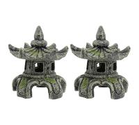 PRETYZOOM Décorations D'aquarium en Résine 2pcs Cachette pour Crevettes et Poissons, Ornement Coloré pour Embellir Aquarium et Offrir Refuge Aquarium