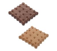 PRETYZOOM Dessous de Verre Créatifs en Bois Massif Carré en Hêtre et Noyer, Anti-dérapants, Protège-Table pour Maison, la Cuisine et Bar, Tapis de Protection Ménager