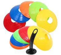 PRETYZOOM Disques D'entraînement de Football Empilables en Plastique, Cônes | Couleur Vive, Résistants au Piétinement Chutes, pour Matchs de Football et Taekwondo