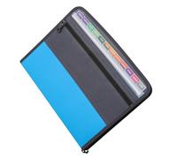 PRETYZOOM Dossier Extensible A4 Bleu avec 13 Poches en Pp, Fermeture à Glissière Double, Rangement Facile pour Reçus et Chèques Bureau la Maison
