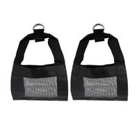 PRETYZOOM Élingue de Pesée pour Animaux Domestiques 2pcs en Nylon Noir Double Poignée Ergonomique pour Chiens et Petits Animaux