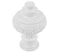 PRETYZOOM Embout de Tringle à Rideaux Décoratif pour Fenêtres Embouts pour Tringles à Rideaux Compatibles Finition Blanche Ivoire Accessoires de Décoration de Maison