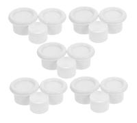 PRETYZOOM Embouts De Tringle à Rideaux Anti-dérapants 5 Sets En Pvc Blanc, Butées Pour Tringles Extensibles Sans Perçage, Accessoires Polyvalents Pour Fenêtres Et Salles De Bain