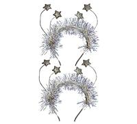 PRETYZOOM Ensemble De Bandeaux À Cheveux En Forme Détoile À La Mode Pour Noël Nouvel An Pièces De Rôle Bandeaux De Fête Argentés Accessoires