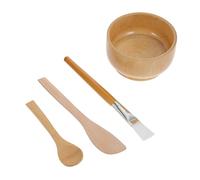 PRETYZOOM Ensemble de Bols à Masques Faciaux en Bois Portable pour Usage Domestique et Voyage, Outil de Mélange Doux pour Peau, pour Soin Visage Féminin