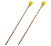 PRETYZOOM Ensemble de Maillets Manche en Bois de Percussion Tête en Laine Jaune pour Marimba et Xylophone pour Concerts et Petites Performances