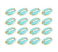 PRETYZOOM Ensemble de Pendentifs Coquillages en Alliage Bleu Ciel 10 Pièces X 2 Paquet pour Création de Bijoux Diy, Accessoires Délicats pour Boucles D'oreilles et Porte-clés