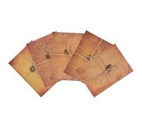 PRETYZOOM Ensemble Papeterie Vintage A5 5 Sets Papier à Écrire Aspect Ancien et Enveloppes Kraft Rétro Motifs Feuille Ancre Soleil Étoiles Trèfle pour Lettres Manuscrites et Invitations