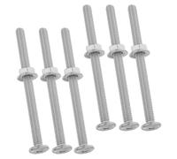 PRETYZOOM Ensembles Ensemble Sécurisé Kit de Boulons et Écrous de 6 en Acier Inoxydable Argenté pour Échelle de Piscine pour Adapté aux Piscines Hors Sol et Enterrées Piscines Hors Sol