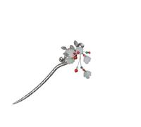 PRETYZOOM Épingle à Cheveux Accessoire Élégant Rétro en Agate et Argenté Miao Design Pratique et Facile à Porter lors de Fêtes ou Rassemblements pour Coiffure Femme
