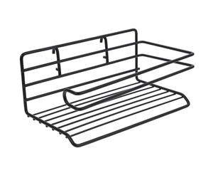 PRETYZOOM Établi de Garage Panier à Accessoires en Fer Noir et Support en Fil Métallique Robuste pour Salle de Bain Cuisine, Organiseurs Muraux Perforés Économisant l'espace