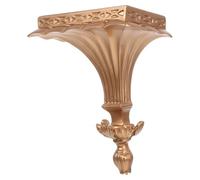 PRETYZOOM Étagère Murale Flottante Vintage en Résine Dorée Étagère Suspendue Décorative à Motifs Sculptés Support Mural Polyvalent pour Rangement et Présentation de Fleurs Livres