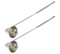 PRETYZOOM Éteignoir à Bougie Résistant la Chaleur en Métal Argenté 2 Pièces Forme Cloche Extinction Précise Mèche, Accessoire Décoratif pour Maison et Ferme
