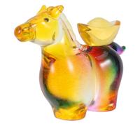 PRETYZOOM Figurine Cheval Cristal Année du Cheval 2026 Décoration Feng Shui Élégante pour Occasions Festives et Accent de Chambre avec Bénédiction et Énergie Positive