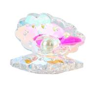 PRETYZOOM Figurine Coquillage Raffiné en Cristal, avec Perle Décor de Table | Transparence Radieuse, Style Artistique Ludique, pour Entrée, Mariage, Bureau et Décoration Intérieure