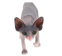 PRETYZOOM Figurine De Chat sans Poils Réaliste Petit Modèle en Plastique Décoration Intérieure Extérieur Accessoire Photo pour Garçon Et Filles Présent Unique