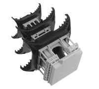 PRETYZOOM Figurine de Mini Pavillon Statue de Mini Pagode, Modèle D'architecture Ancienne Chinoise en Plastique, Décoration Micro Paysage pour Bonsaï et Aquarium, pour Bureaux et Jardins